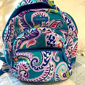 Vera Bradley multi color teal back pack.